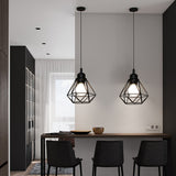 Vintage Pendant Lamp Iron Frame Ceiling Lighting Paint Restaurant Teahouse Chandelier Indoor Wrought Metal Modern Pendant Lights