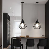 Vintage Pendant Lamp Iron Frame Ceiling Lighting Paint Restaurant Teahouse Chandelier Indoor Wrought Metal Modern Pendant Lights