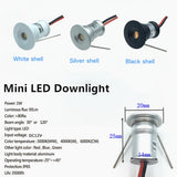 10pcs Small Recessed LED 1W Downlight 12V Foco Spotlight Home Ceiling Stairs Walkways Cabinet Decor Spot Bulb Light with Driver