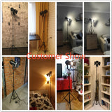 Industrial Retro Tripod Floor Lamp - Creative Studio Black Light Stand
