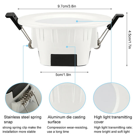 20X RGB Warm Cool White 3 in 1  LED Ceiling Lamp Down Light WIFI / Bluetooth Mesh /Touch Panel/APP/Voice Controller Timer Dimmer