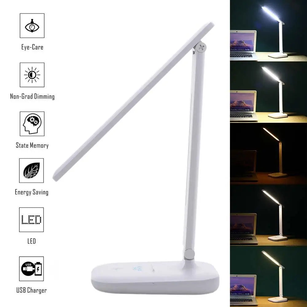3 Levels Reading Light Book Lamp LED Desk Lamp Flashlight Study Eye-Care USB Home Decor Portable