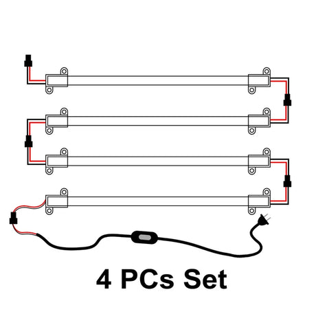 220V LED Rigid Strip Night Lamp Under Cabinets 72 LEDs 30cm 40cm 50cm 8W With Switch ON/OFF EU Plug LED Bar lights Desk Bulb