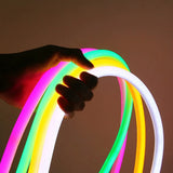 LED Strip Light 220V 230V 240V Flexible Round Tube Neon LED Tape SMD2835 120LEDs/M 14MM Waterproof LED Neon Sign Rope EU Plug
