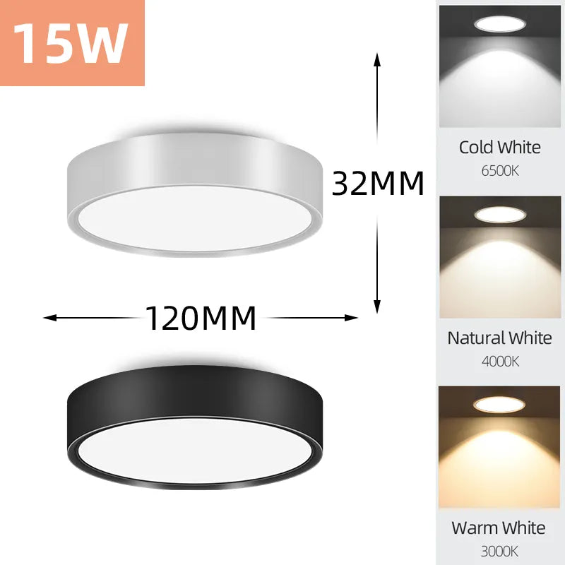 LED Downlight 220V Foldable Spot Light COB Surface Mounted Spotlight Ceiling Lamp for Living Room Kitchen Indoor Neutral Light