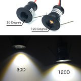 10pcs Small Recessed LED 1W Downlight 12V Foco Spotlight Home Ceiling Stairs Walkways Cabinet Decor Spot Bulb Light with Driver