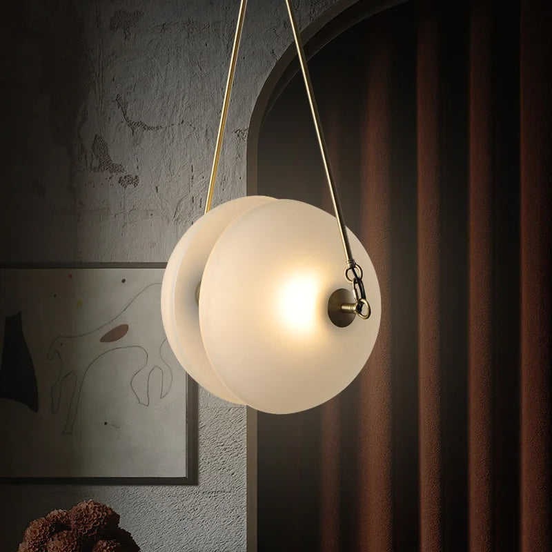  ceiling lamp light simple luxury designer modern city vibe all copper glass crystal dining room living room