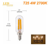 T20 Tubular LED Filament Bulbs - Dimmable E12 E14 Vintage Light Bulbs