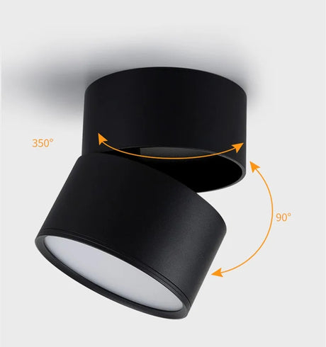 Dimmable Surface Mounted LED COB Downlight 10W/15W/18WRotating LED Spot Light Ceiling Lamp with LED Driver AC110V/220V