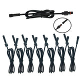 6-Pack 2-Pin Waterproof IP67 LED Extension Cables - 1 Meter (100cm) Male to Female DC Connector