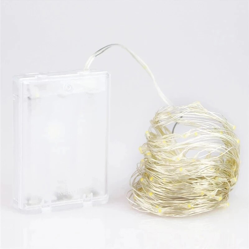Mini Battery Powered Led String Lights Copper Wire Fairy Lights for Bedroom Christmas Parties Wedding Centerpiece Decoration