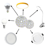 5pcs/lot 12W 50mm 58mm 65mm 85mm 100mm SMD5730 Brightness Light Board Led Lamp Panel PCB With LED For Ceiling Light