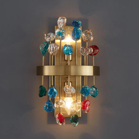 Modern Gold Wall Lamp For Bedroom Bedside Living Room Home Decoration Color Crystal Wall Sconce Led Wall Indoor Lighting