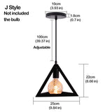 Retro Industrial Pendant Light Nordic Black Metal Cage Lighting Fixtures Iron Loft Cage Kitchen Vintage Adjustable Hanging Lamps