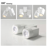 Indoor led downlight led gu10 180 adjustable double surface mount spotlight white/ black ceiling light