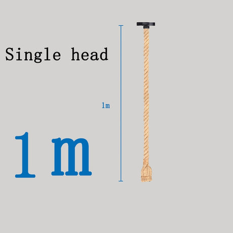 Vintage Hemp Rope Pendant Light Retro Loft Industrial Hanging Lamp Creative Country Style Edison Bulb Lamp Home Light Decoration