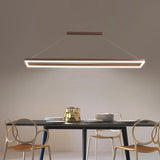 Rectangular chandelier Aluminum LED deco design Nordic style lamp Acrylic for Indoor bedroom Kitchen Island gold chandelier