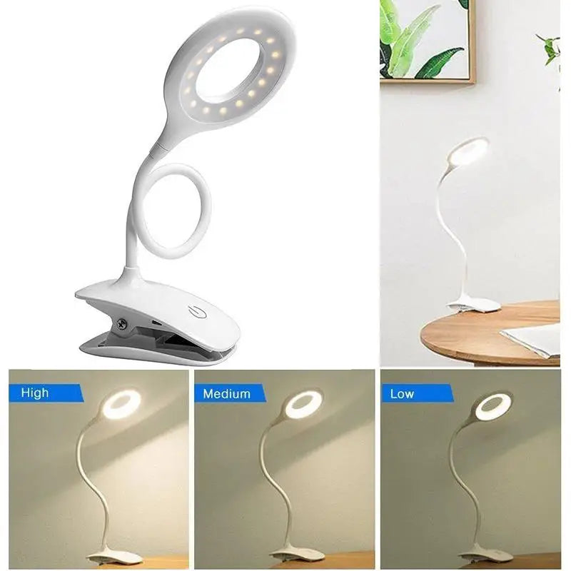 Desk Lamp Book Lamp Reading Light LED Clip Booklight Piano Study Flashlight Clip-On Home Decor Eye-Care Portable Torch