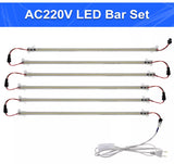 220V LED Rigid Strip Night Lamp Under Cabinets 72 LEDs 30cm 40cm 50cm 8W With Switch ON/OFF EU Plug LED Bar lights Desk Bulb