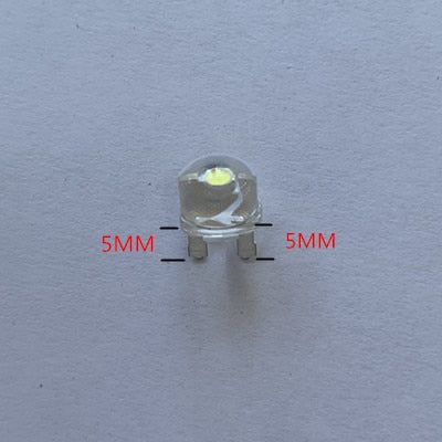 LED 8mm Straw Hat 20PCS 100PCS  Lamp Bead are White Cold Light 0.5W 0.75W  Big chips F8MM Hight Power Hat Light-emitting Diode