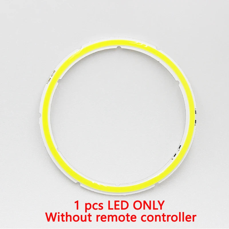 120mm Ring COB LED Light Source (12V, 12W) - Dimmable Annular Module with Dimmer Remote