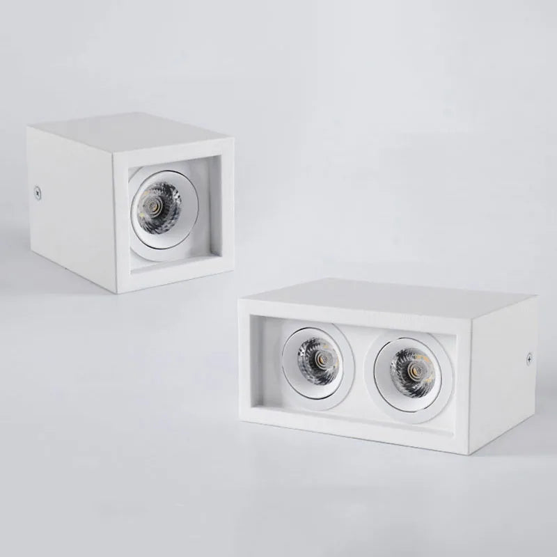 Square White Black LED COB Ceiling Lamp Surface Mounted Downlight 12W/15W AC90~260V 3000K LED Spot Light for Indoor lighting