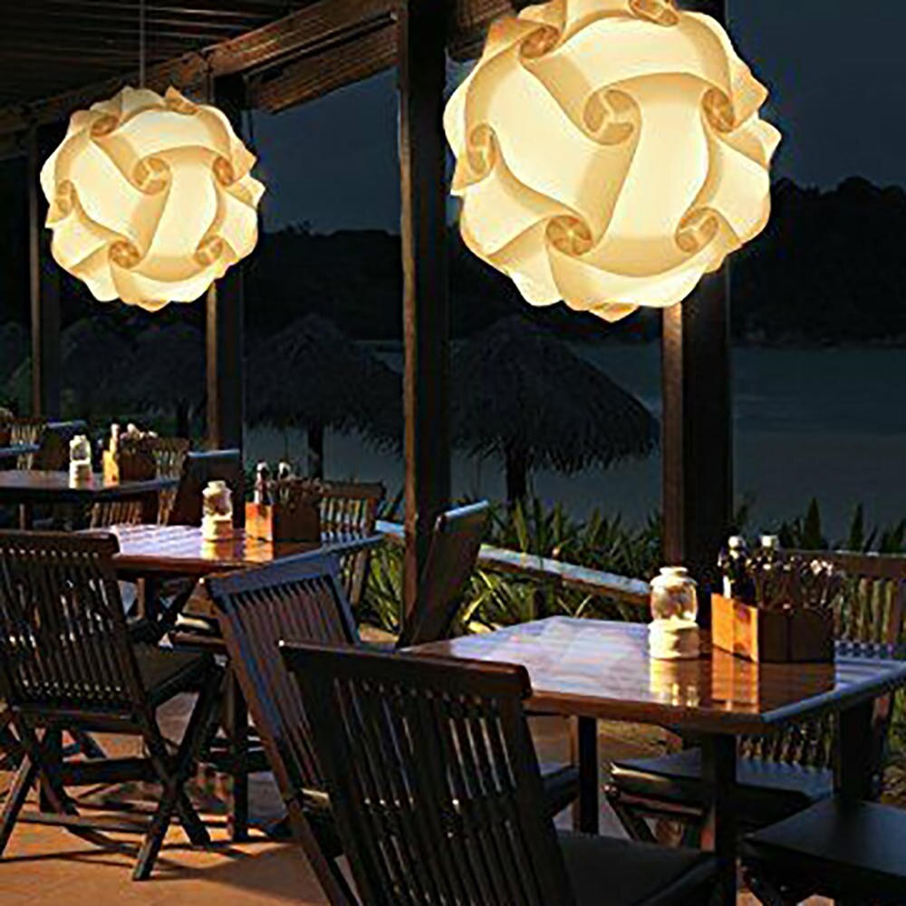 Modern Ceiling Lampshade Elements IQ Puzzle Jigsaw Lamp Shade Creative DIY Chandelier Light