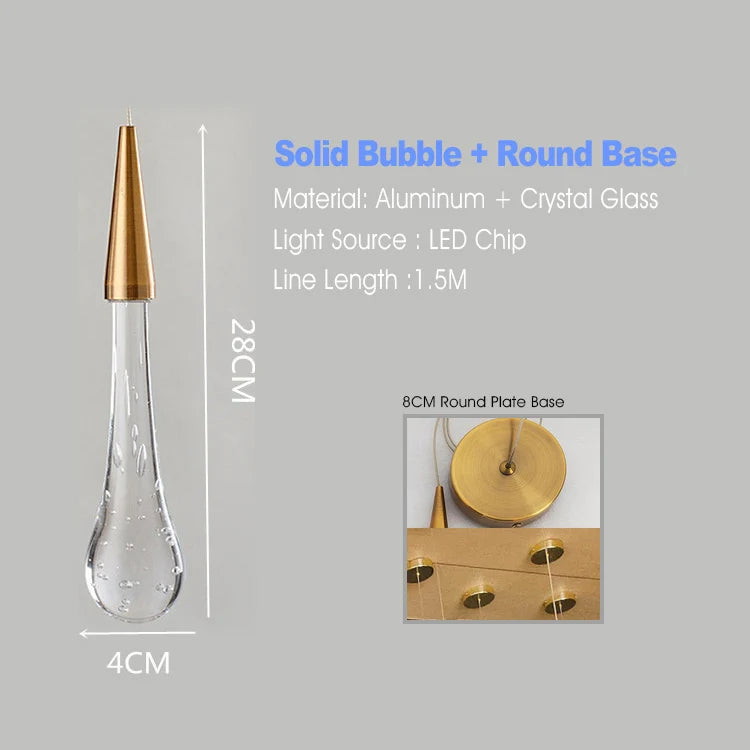 Modern LED Pendant Lights Living Room Villa Indoor Crystal Lamp Ceiling Chandelier Home Decor Lighting