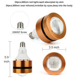 Red Light Therapy LED Bulb E27 100W Deep Red 660nm Near Infrared 850nm For Flowering Fruiting Grow Spectrum Enhancement Light Therapy