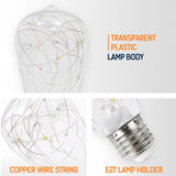 LED Edison String Light Bulb E27 A60 A80 G80 G95 Colorful RGB Lighting Copper Wire Bulb Home Decors Holiday Wedding Night Light