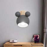 Nordic Wall Lamp Aluminum Mickey Sconce for Children Bedroom lights Modern Indoor Wall Light Fixtures E27 Creative Luminaire