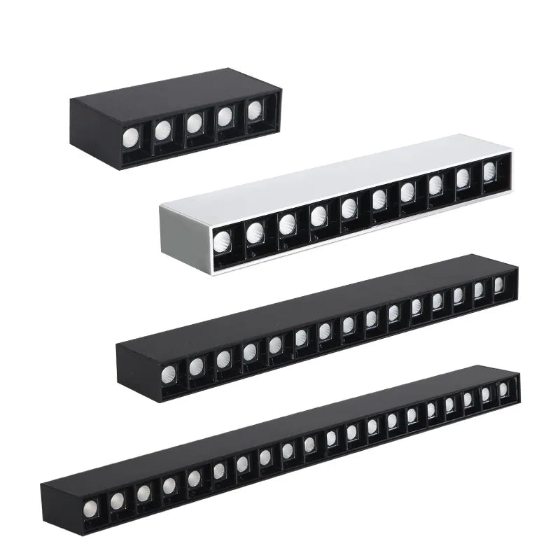 DIMMABLE LED Ceiling Lights Line Lamp AC85-265V 10W 20W 30W 40W Line Lamp LED Spot light Concrete Surface Mounted Ceiling Lights