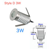 1W / 3W Recessed LED Underground Light (IP67 Waterproof, 12V) - Outdoor Deck & Pathway Lamp