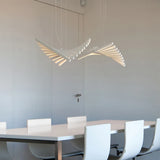 Modern LED Ceiling Chandelier Lights Nordic Luxury Pendant Lights for Living Dining Room Fish Bone Design Dimmable Hanging Lamp