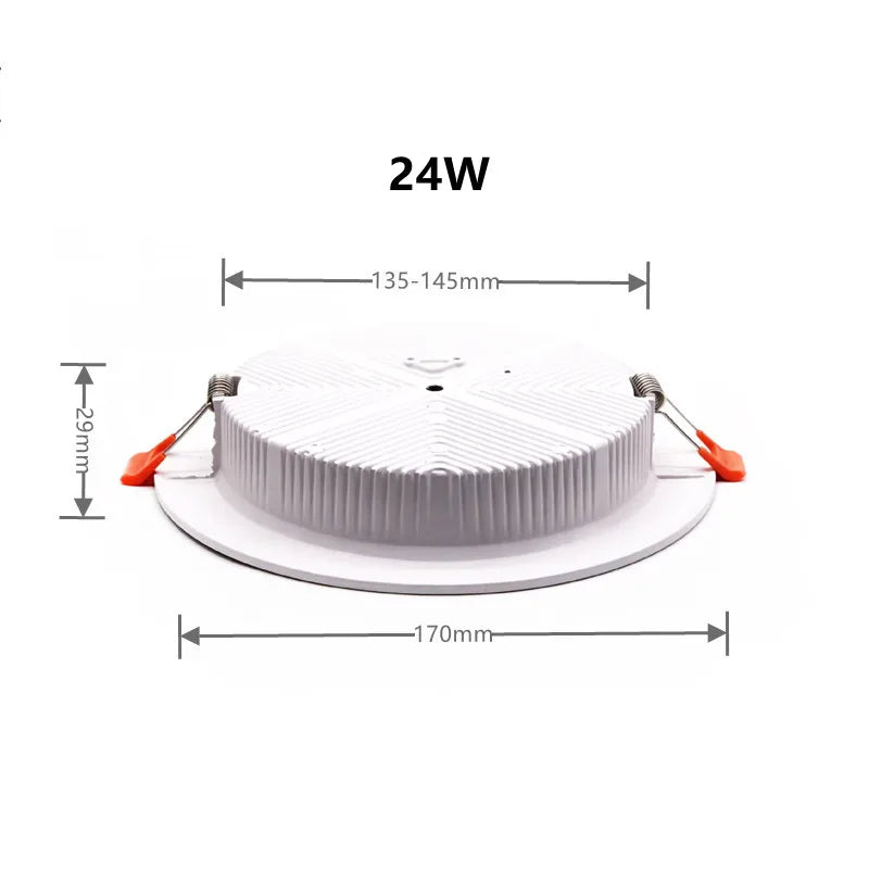 Dimmable 5W-36W LED Ceiling Lamp Recessed SMD Downlight 24W 30W Spot Light AC85-260V For Living Room and Shopping Mall Lighting