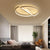 Modern LED Ceiling Lights 42W 52W Semicircle Ceiling Lamp AC85-265V Nordic Chandelier Led Lights for Home Living Room Decoration