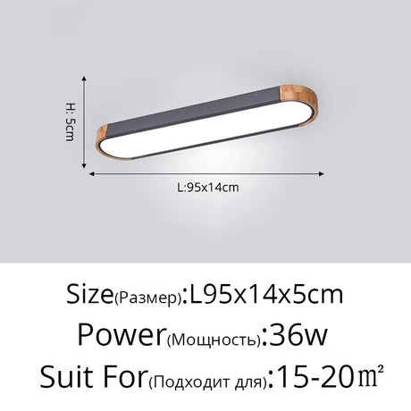 Modern Ceiling Lights Simplicity Creative Cottage Strip White Gray Green Wood Decoration Kitchen Aisle Corridor Indoor Lighting