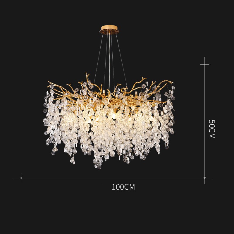 Nordic Crystal Luxury LED Chandelier Lighting Home Decoration LOFT Villa Lustre Living Room Hotel Hall Art Indoor Decor Lighting