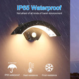18/24W Modern PIR Motion Sensor Curved Led Wall Lamp Outdoor Waterproof IP65 Front Door Garden Porch Sconce Induction Wall Light