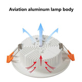 LED Human Body Induction Downlight - 3W to 30W PIR Motion Sensor Spotlight