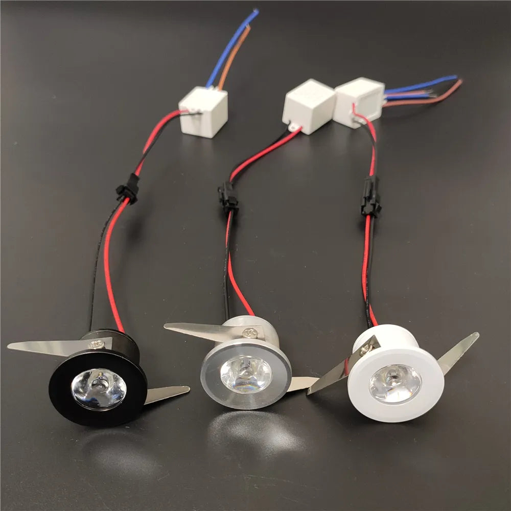 1w mini spot light AC 110v 220v dimmable for ceiling 3W Recessed lamp Home Under Cabinet Lights led white spot light fixture