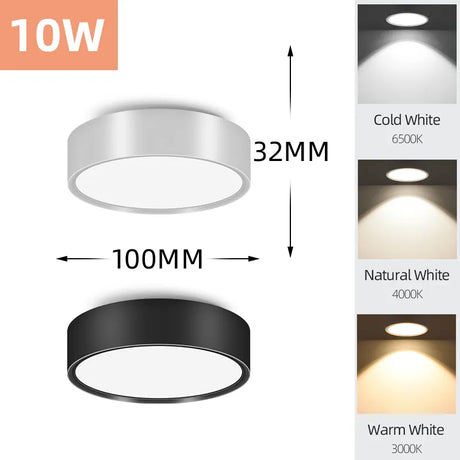 LED Downlight 220V Foldable Spot Light COB Surface Mounted Spotlight Ceiling Lamp for Living Room Kitchen Indoor Neutral Light