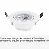 Dimmable Recessed LED Ceiling Downlight 3W Spotlight Lighting Lamps Bulb White Free Driver Colorful Red Yellow Blue Green Purple