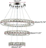 Luxury Large 5 Rings Led Round Crystal Chandelier light Spiral Pendant Lamp Modern Chandelier Light Fixtures Stair Hotel Lamp