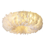 Modern LED Ceiling Light Nordic New Feather Bedroom Living Room Hallway Simple Warm Romantic Children Kid Fixture Decor Lamp