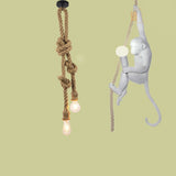 hemp rope pendant lights vintage retro personality industrial hanging lamp  for loft living room restaurant Edison hanglamp