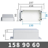 IP67 Waterproof Electronic Project Box with Mounting Ears - Outdoor Plastic Junction Enclosure & Instrument Housing Case
