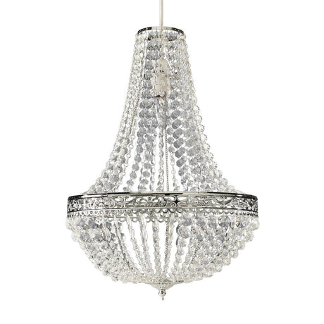 Premium Vintage Crystal Chandelier Ceiling Light Shade Drop Light Easy Fitting Charlotte Pendant Lampshade Without cord kit
