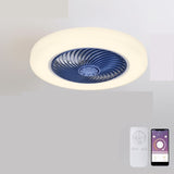 Smart Ceiling Fan Fans With Lights Remote Control Bedroom Decors Ventilator Lamp 52cm Air Invisible Blades Retractable Silent