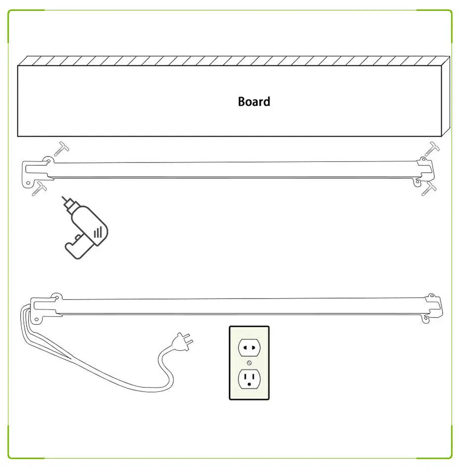 220V LED Rigid Strip Night Lamp Under Cabinets 72 LEDs 30cm 40cm 50cm 8W With Switch ON/OFF EU Plug LED Bar lights Desk Bulb